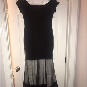 Nasty gal black maxi mesh dress